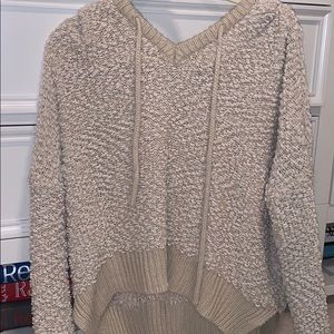 tan POL popcorn sweater